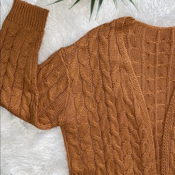 SHEIN • Rust Knit Cardigan - Picture 3 of 7